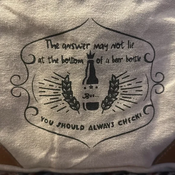 NWT Clea Ray Upcycled Canvas Beer Carrier Caddy Bag - Picture 2 of 6